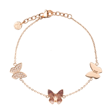 Βραχιόλι ALVIERO MARTINI 1A CLASSE Papillons Bracelet 1698716 Ροζ Χρυσό