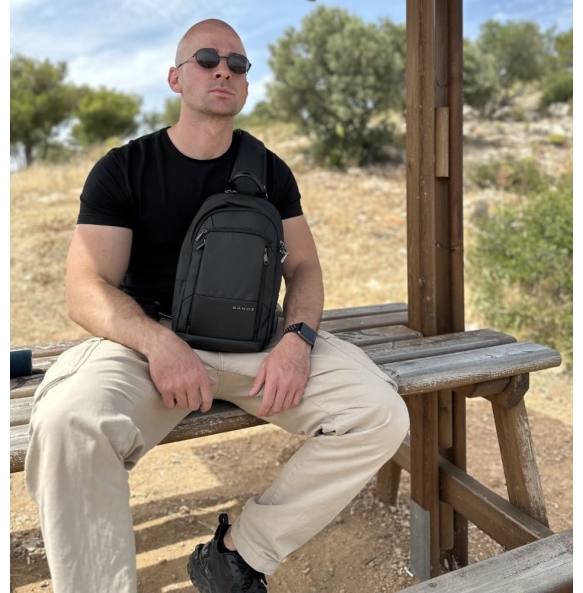 Σακίδιο χιαστί Sling Bag BANGE 1911 Μαύρο
