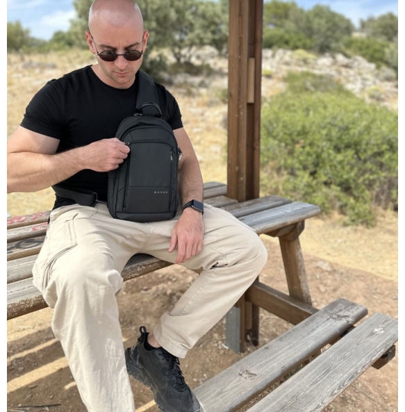 Σακίδιο χιαστί Sling Bag BANGE 1911 Μαύρο