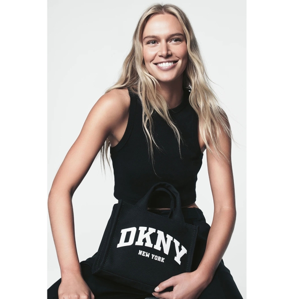 Τσάντα DKNY Hadlee Small Canvas Logo Tote Bag R41AOC80 Μαύρο