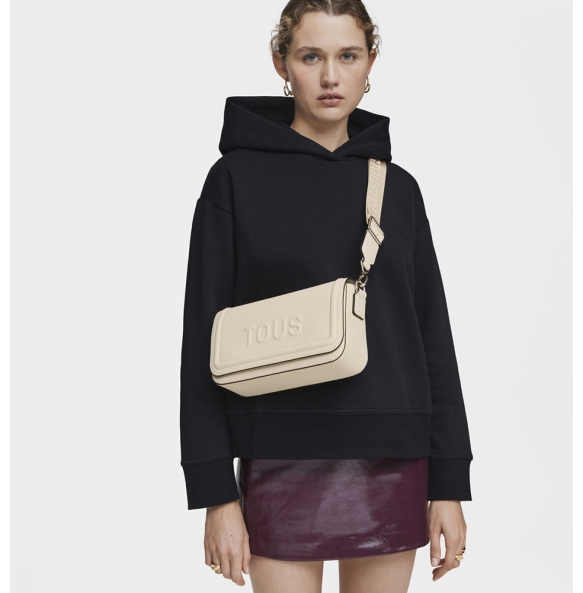 Τσάντα TOUS Bandolera Medium La Rue New 2002019701 Μπεζ Τσάντα TOUS Bandolera Medium La Rue New 2002019701 Μπεζ