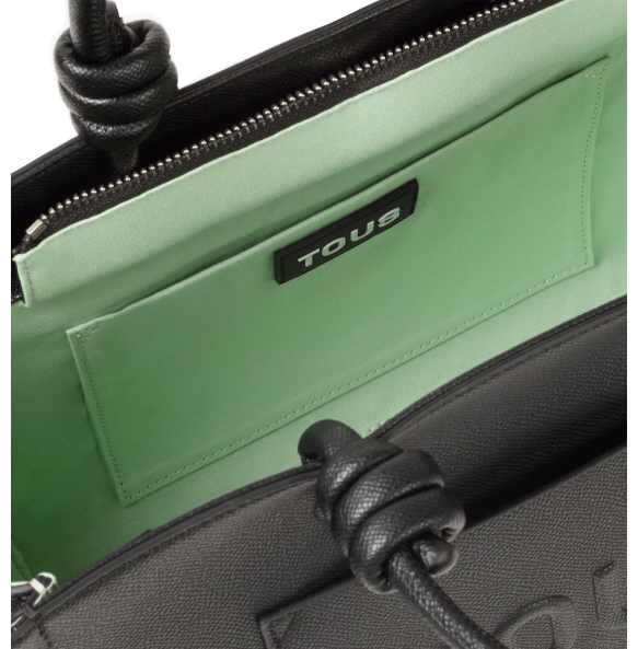 Τσάντα TOUS Shopper Medium Amaya La Rue New 2002025651 Μαύρο Τσάντα TOUS Shopper Medium Amaya La Rue New 2002025651 Μαύρο