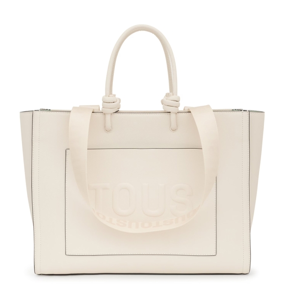 Τσάντα TOUS Shopper XL Amaya La Rue 2002025801 Μπεζ