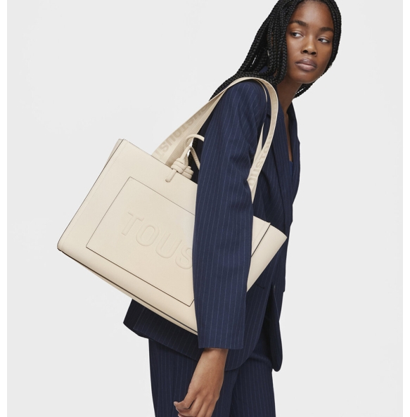Τσάντα TOUS Shopper XL Amaya La Rue 2002025801 Μπεζ