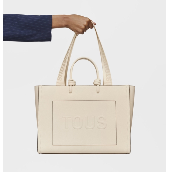 Τσάντα TOUS Shopper XL Amaya La Rue 2002025801 Μπεζ