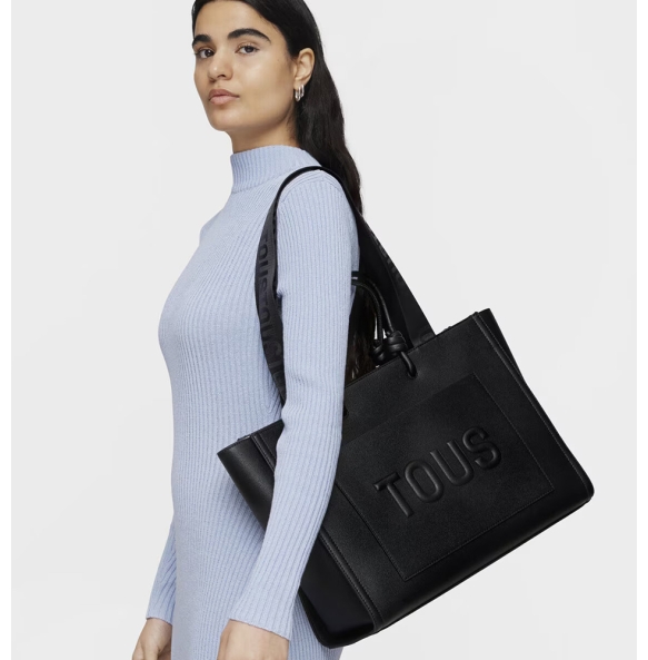 Τσάντα TOUS Shopper XL Amaya La Rue 2002025851 Μαύρο