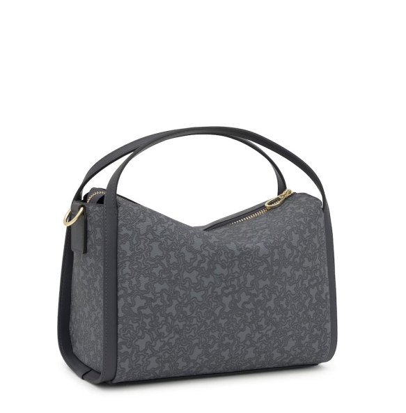 Τσάντα TOUS City Medium Kaos Mini Lines 2002183848 Γκρι Τσάντα TOUS City Medium Kaos Mini Lines 2002183848 Γκρι