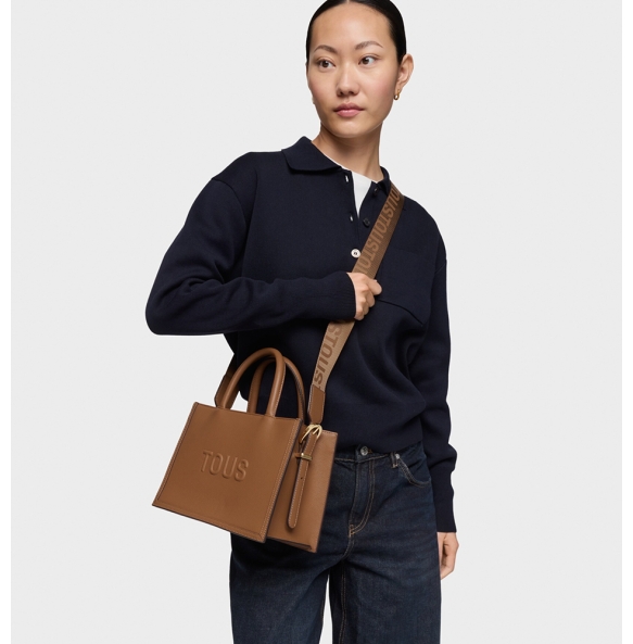 Τσάντα TOUS Shopper Medium Amaya Brenda 2002192143 Καφέ Τσάντα TOUS Shopper Medium Amaya Brenda 2002192143 Καφέ