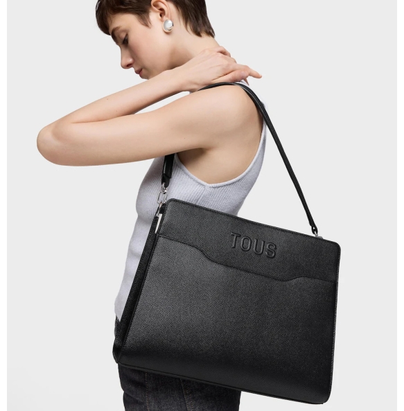 Τσάντα TOUS Shopper Medium Audree Saffiano 2002286352 Μαύρο Τσάντα TOUS Shopper Medium Audree Saffiano 2002286352 Μαύρο