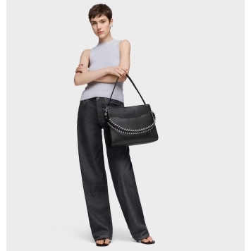 Τσάντα TOUS Shopper Medium Audree Saffiano 2002286352 Μαύρο