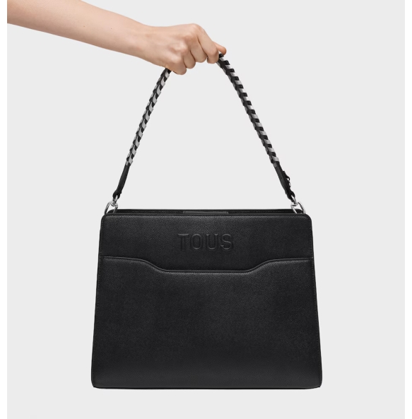 Τσάντα TOUS Shopper Medium Audree Saffiano 2002286352 Μαύρο Τσάντα TOUS Shopper Medium Audree Saffiano 2002286352 Μαύρο