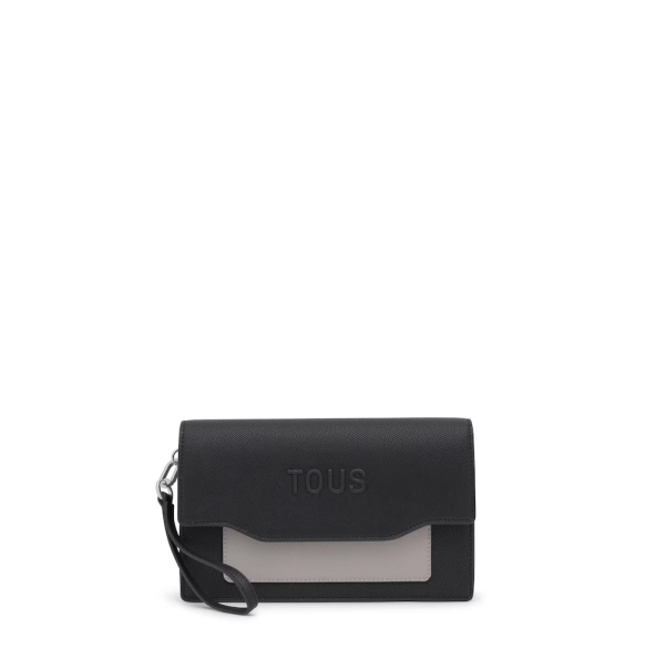 Τσάντα TOUS Clutch Audree Saffiano 2002286952 Μαύρο Τσάντα TOUS Clutch Audree Saffiano 2002286952 Μαύρο