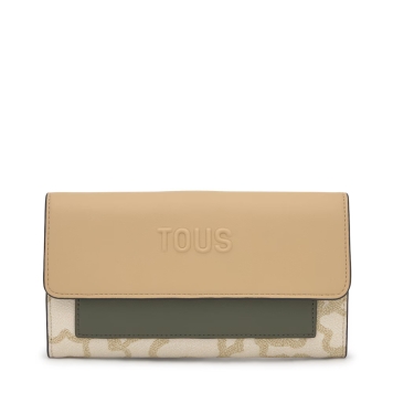 Πορτοφόλι TOUS Billetera Large Flap Kaos Icon 2002287701 Μπεζ