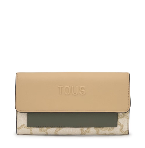 Πορτοφόλι TOUS Billetera Large Flap Kaos Icon 2002287701 Μπεζ Πορτοφόλι TOUS Billetera Large Flap Kaos Icon 2002287701 Μπεζ