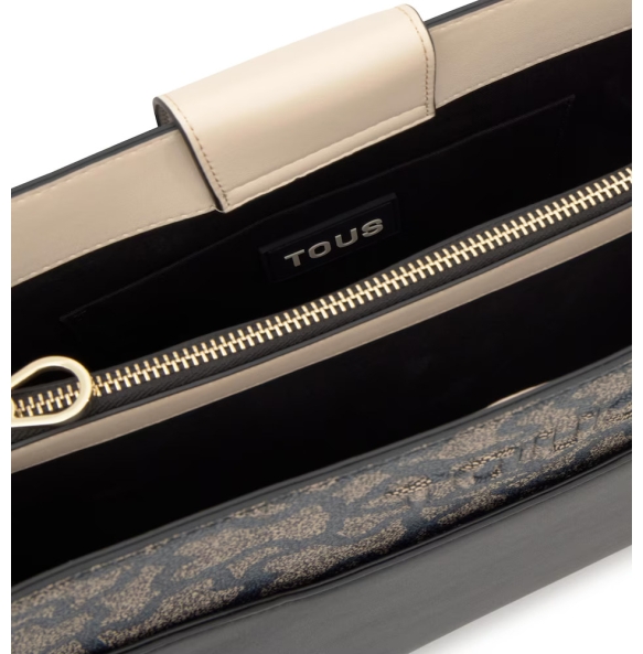 Τσάντα TOUS Shopper Medium Kaos Icon 2002296951 Μαύρο Τσάντα TOUS Shopper Medium Kaos Icon 2002296951 Μαύρο