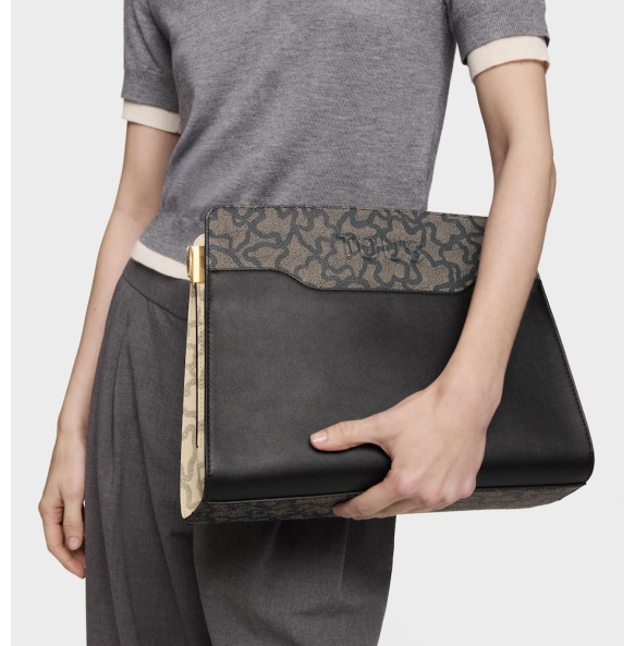 Τσάντα TOUS Shopper Medium Kaos Icon 2002296951 Μαύρο Τσάντα TOUS Shopper Medium Kaos Icon 2002296951 Μαύρο