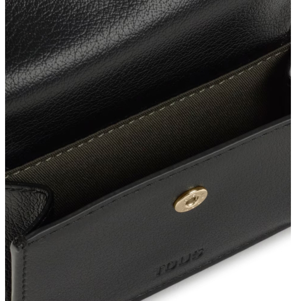 Πορτοφόλι TOUS Monedero Solapa City 2002303451 Μαύρο Πορτοφόλι TOUS Monedero Solapa City 2002303451 Μαύρο
