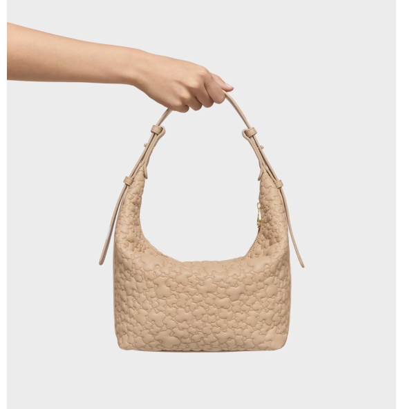 Τσάντα TOUS Hobo Medium Puffy Bear 2002304904 Μπεζ