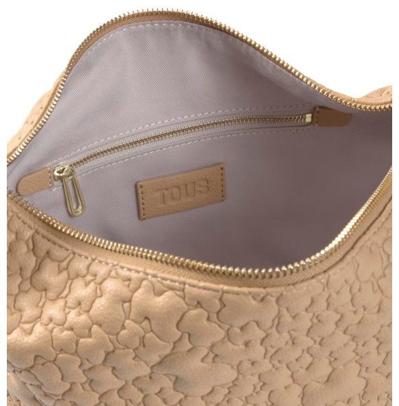 Τσάντα TOUS Hobo Medium Puffy Bear 2002304904 Μπεζ