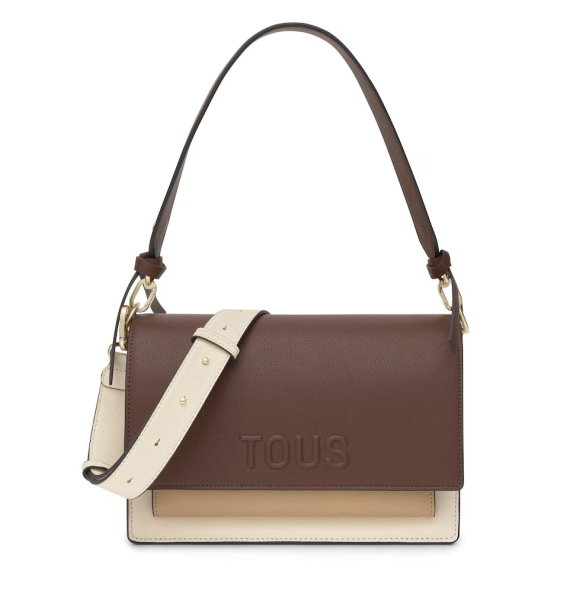 Τσάντα TOUS Bandolera Audree Saffiano 2002358201 Μπεζ