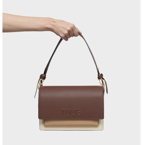 Τσάντα TOUS Bandolera Audree Saffiano 2002358201 Μπεζ