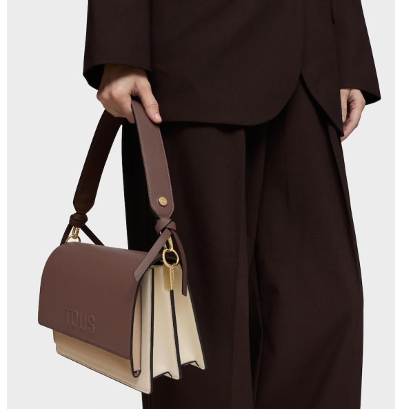 Τσάντα TOUS Bandolera Audree Saffiano 2002358201 Μπεζ