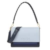 Τσάντα TOUS Bandolera Medium Audree Saffiano 2002358233 Μπλε