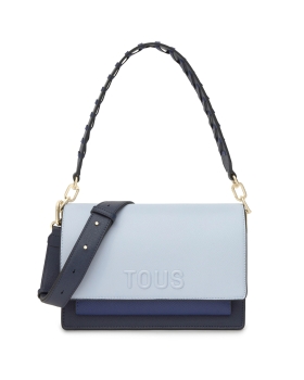 Τσάντα TOUS Bandolera Medium Audree Saffiano 2002358233 Μπλε