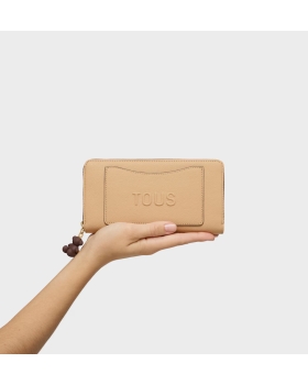 Πορτοφόλι TOUS Billetera Medium Back To Basics 2002374002 Μπεζ