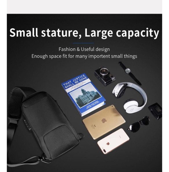 Σακίδιο χιαστί Sling Bag BANGE 22085 Μαύρο Σακίδιο χιαστί Sling Bag BANGE 22085 Μαύρο