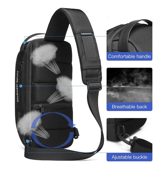 Σακίδιο χιαστί Sling Bag BANGE 22085 Μαύρο Σακίδιο χιαστί Sling Bag BANGE 22085 Μαύρο