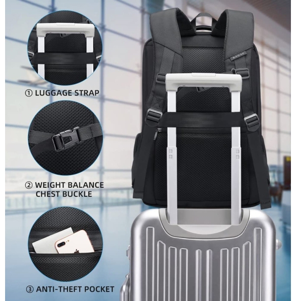 Σακίδιο πλάτης BANGE Weekender Hand-On Bagage 2603 35lt Μαύρο