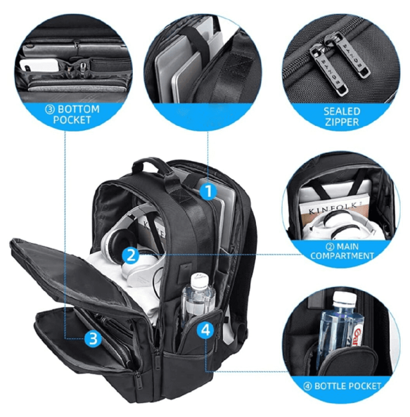 Σακίδιο πλάτης BANGE Weekender Hand-On Bagage 2603 35lt Μαύρο