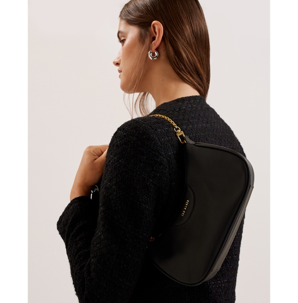 Τσάντα TED BAKER Essiy Webbing Leather Bag 276870 Μαύρο