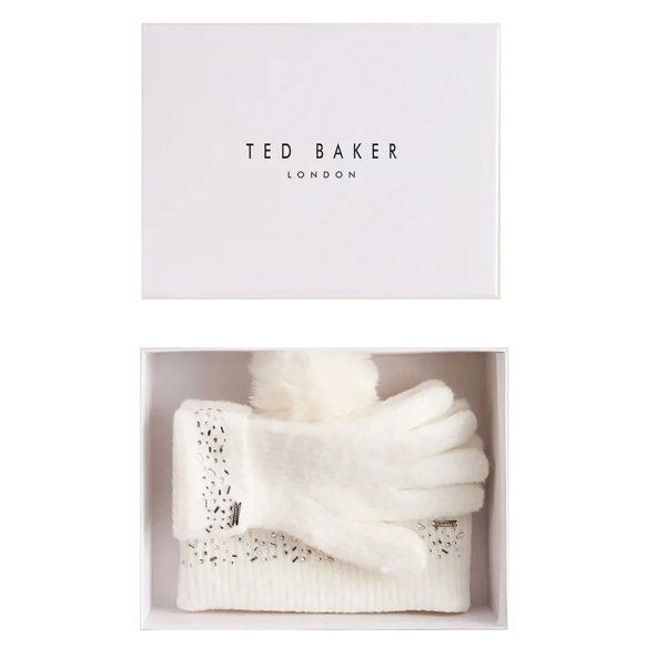 Σετ Σκούφος - Γάντια TED BAKER Keriis 282124 Μπεζ