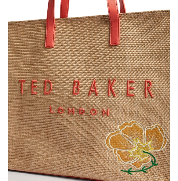 Τσάντα TED BAKER Floraff Applique Raffia 280710 Ψάθα