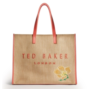 Τσάντα TED BAKER Floraff Applique Raffia 280710 Ψάθα