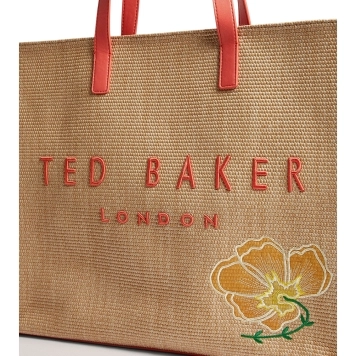 Τσάντα TED BAKER Floraff Applique Raffia 280710 Ψάθα