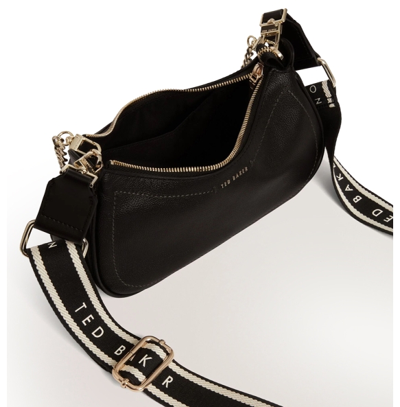 Τσάντα TED BAKER Laarna Webbing Leather Bag 281389 Μαύρο