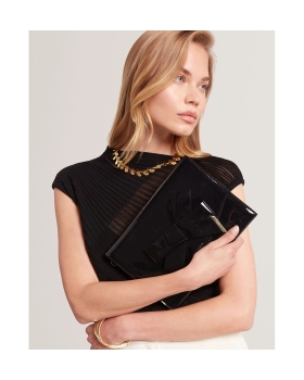 Φάκελος TED BAKER Nikkey Knot Bow Pouch 283898 Μαύρο