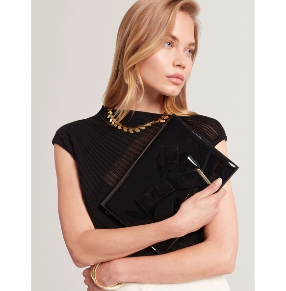 Φάκελος TED BAKER Nikkey Knot Bow Pouch 283898 Μαύρο