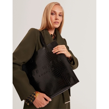 Τσάντα TED BAKER Croccon Large 281710 Μαύρο