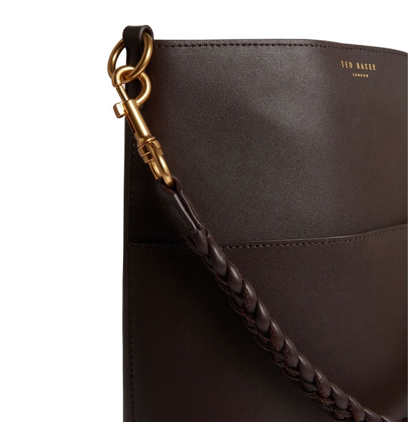 Τσάντα TED BAKER Wannda Leather Medium Bucket Bag 281740 Καφέ