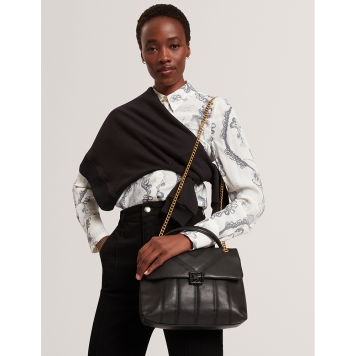 Τσάντα TED BAKER Anileah Script Detail Leather Bag 281813 Μαύρο