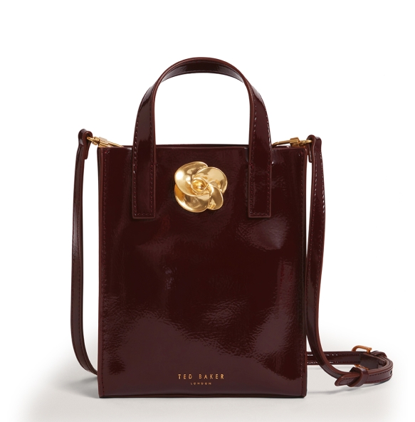 Τσάντα TED BAKER Roseem Crinkle Small Bag 281827 Μπορντό