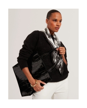 Τσάντα TED BAKER Vannda Croc Large Icon Bag 283927 Μαύρο