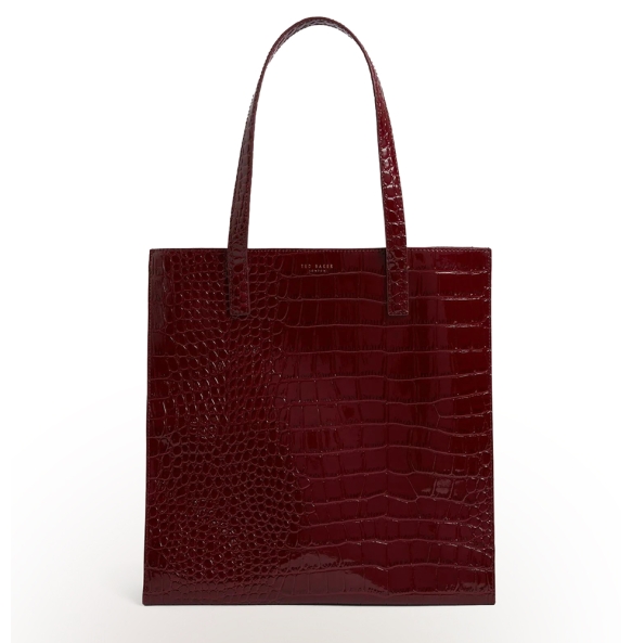 Τσάντα TED BAKER Wenella Croc Large Icon Bag 281942 Μπορντό Τσάντα TED BAKER Wenella Croc Large Icon Bag 281942 Μπορντό