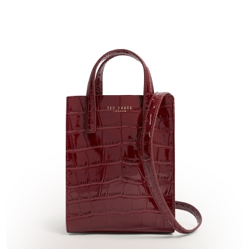 Τσάντα TED BAKER Wenissa Croc Mini Icon Bag 281944 Μπορντό