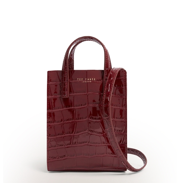 Τσάντα TED BAKER Wenissa Croc Mini Icon Bag 281944 Μπορντό Τσάντα TED BAKER Wenissa Croc Mini Icon Bag 281944 Μπορντό