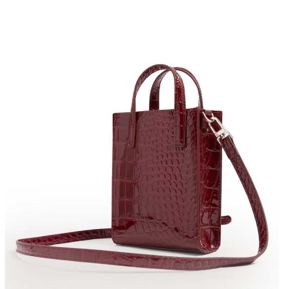Τσάντα TED BAKER Wenissa Croc Mini Icon Bag 281944 Μπορντό Τσάντα TED BAKER Wenissa Croc Mini Icon Bag 281944 Μπορντό